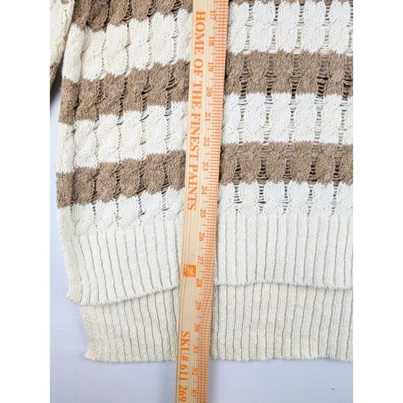 Anthropologie Pilcro Sweater Womens Medium Striped Longline Stitch Pullover NWOT - Picture 2 of 8